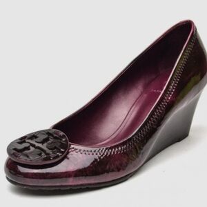Tory Burch Leather Wedge Pumps